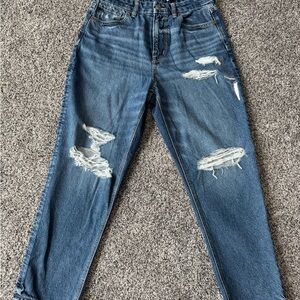 American Eagle Outfitters Blue Distressed Boyfriend Jeans